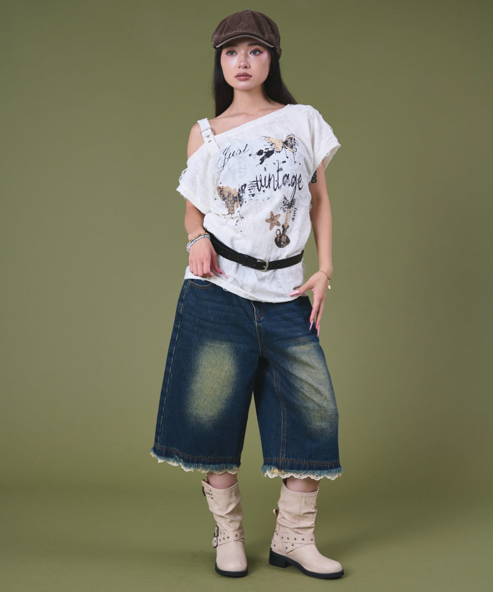 オフホワイト モデル：163cm F着用