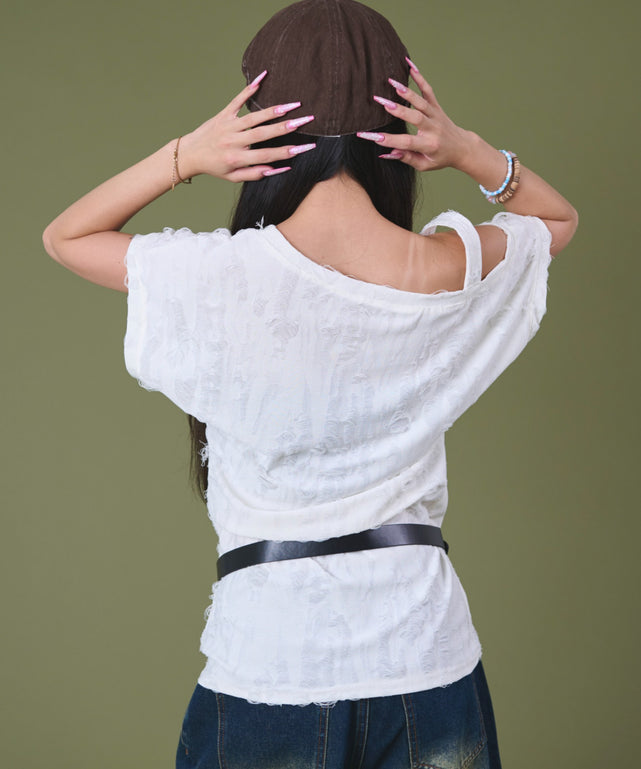 オフホワイト モデル：163cm F着用