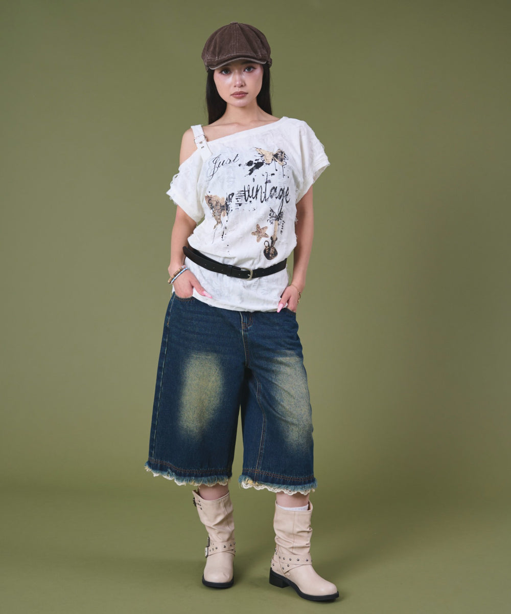 オフホワイト モデル：163cm F着用