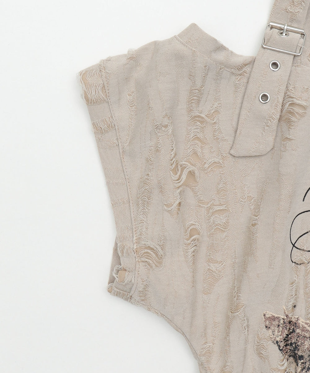 バタフライダメージショルダ－T