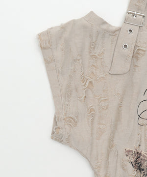 バタフライダメージショルダ－T