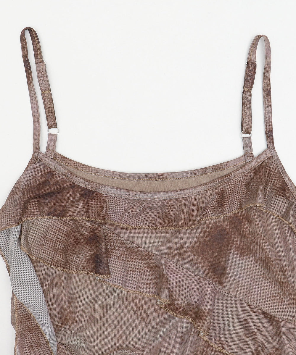 タイダイシアーサイドフリルキャミ