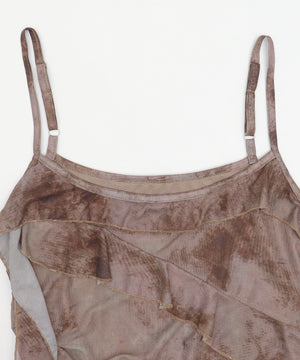 タイダイシアーサイドフリルキャミ