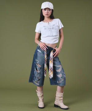 デニム モデル：163cm S着用