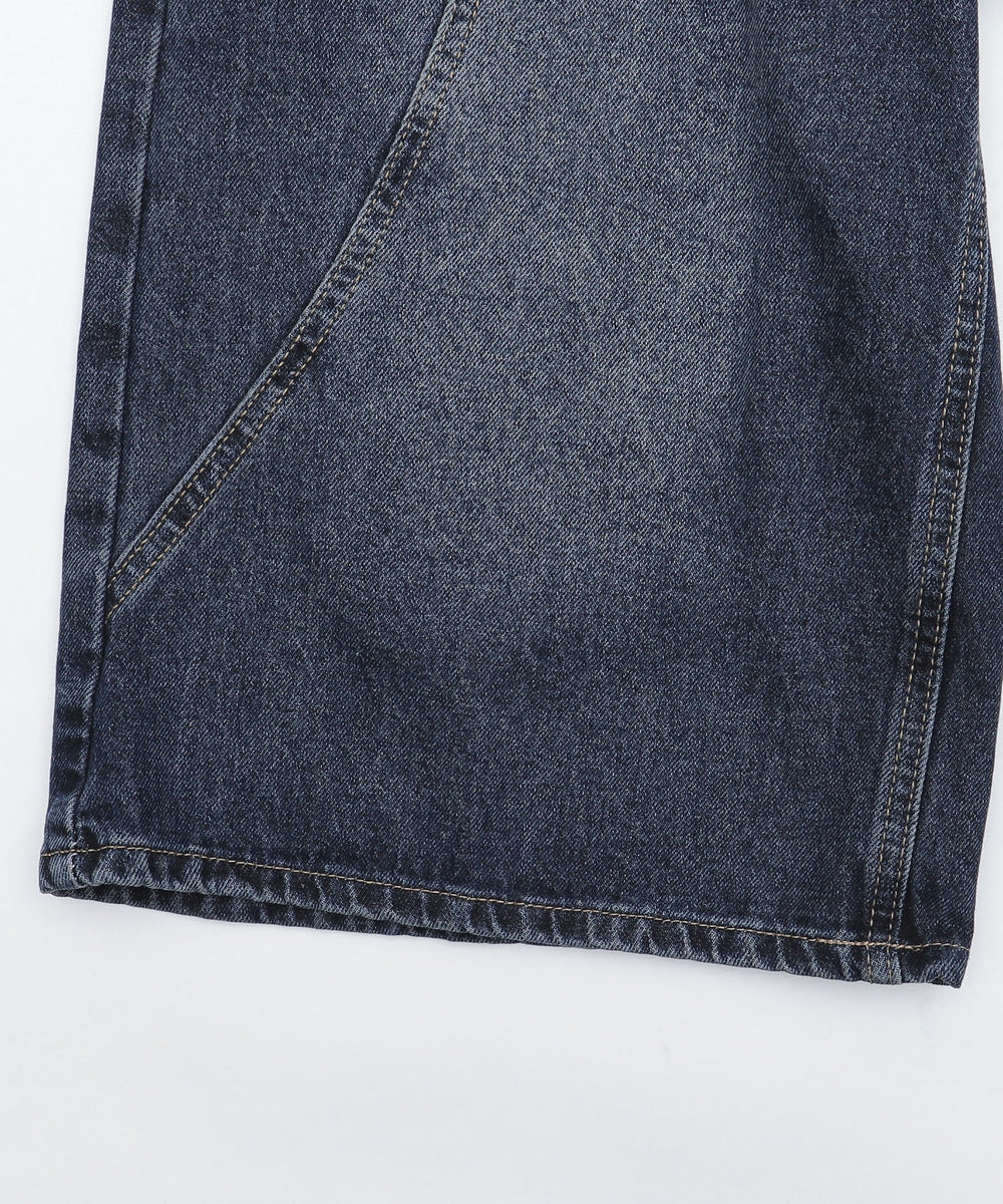 スカーフ付きワイドデニムハーフパンツ