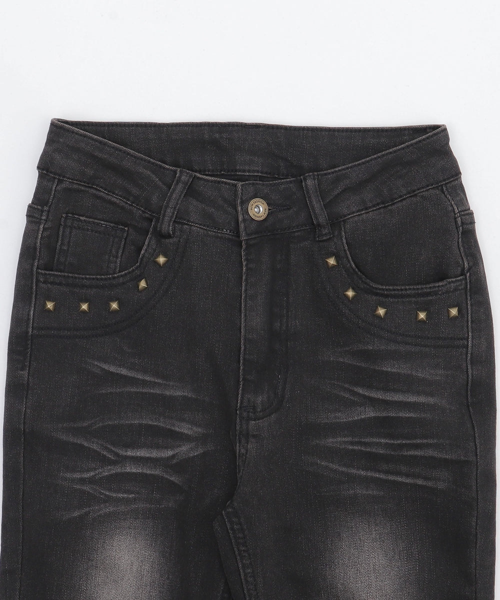 ブラストスタッズフレアデニム