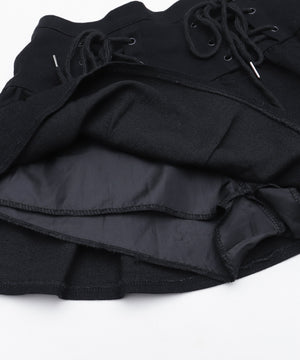 レースアップティアードミニスカパン