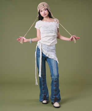 ベージュ モデル：163cm F着用