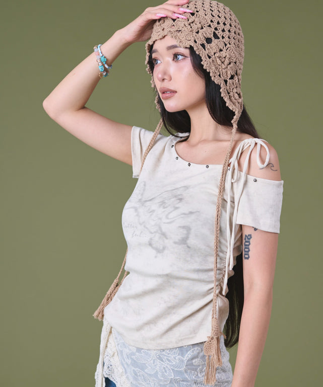 ベージュ モデル：163cm F着用