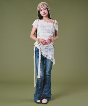 ベージュ モデル：163cm F着用