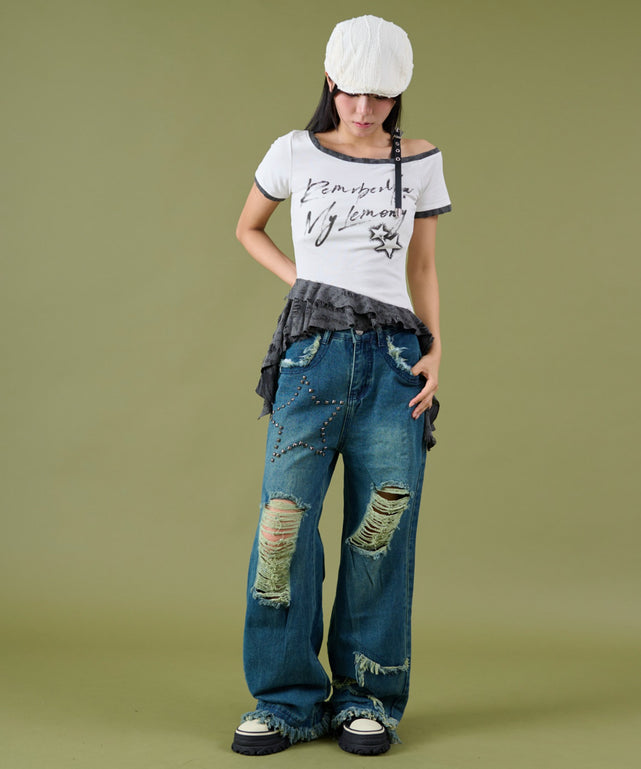 デニム中濃 モデル：160cm S着用