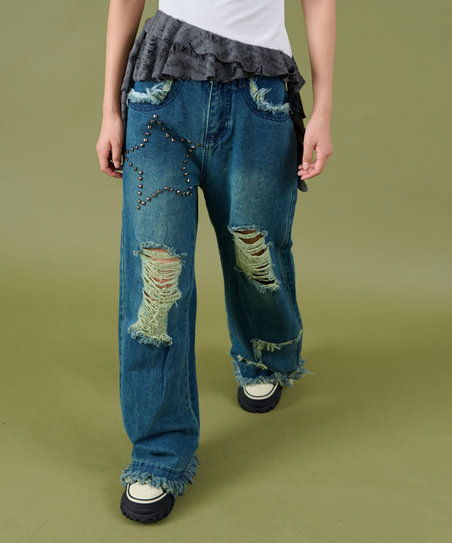 デニム中濃 モデル：160cm S着用