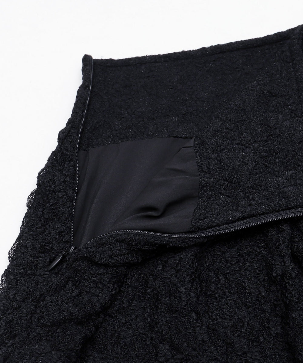 ベルト付きレースティアードスカート