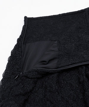 ベルト付きレースティアードスカート