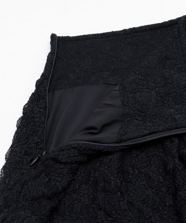 ベルト付きレースティアードスカート