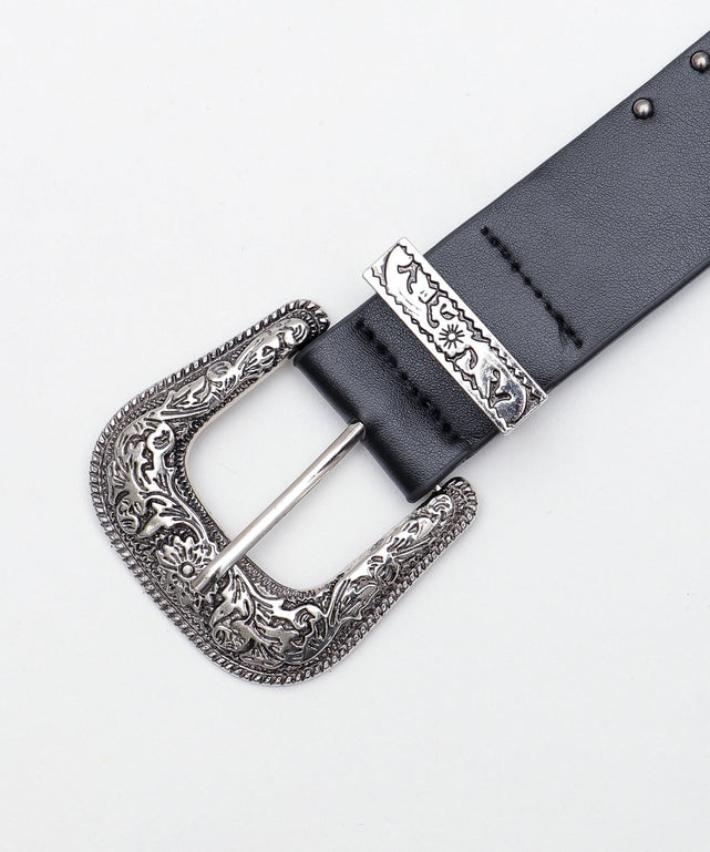 ベルト付きレースティアードスカート