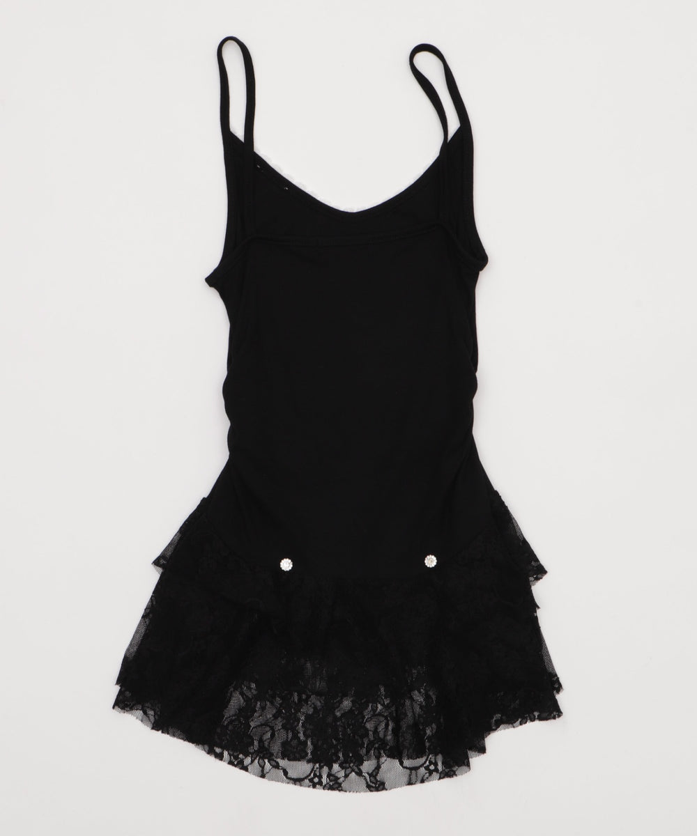 レース切替ロゴキャミワンピ