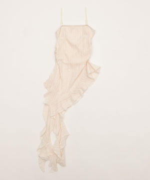 レースフリルヘムキャミワンピ