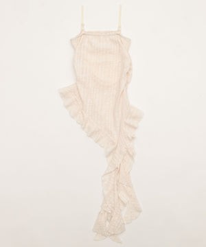 レースフリルヘムキャミワンピ