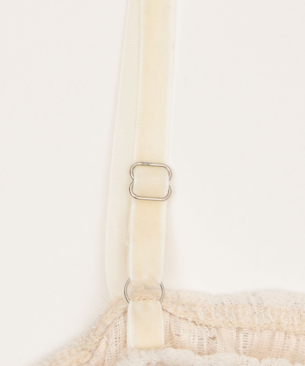 レースフリルヘムキャミワンピ