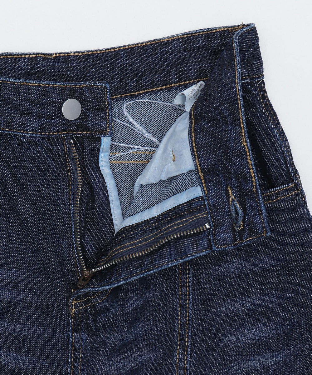 バック刺繍ロゴワイドハーフパンツ