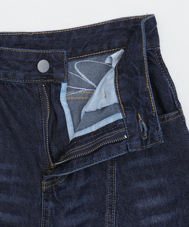 バック刺繍ロゴワイドハーフパンツ