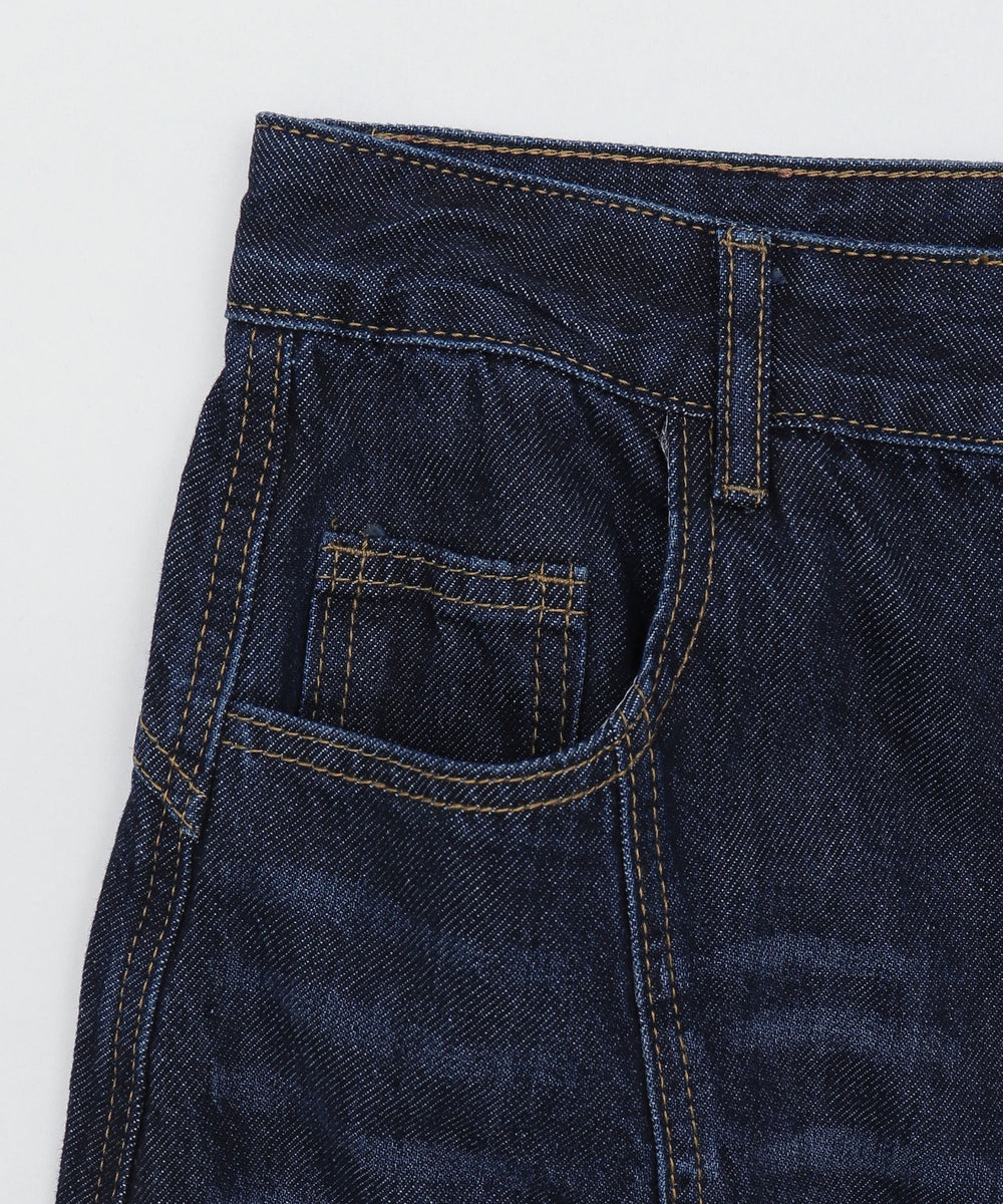 バック刺繍ロゴワイドハーフパンツ