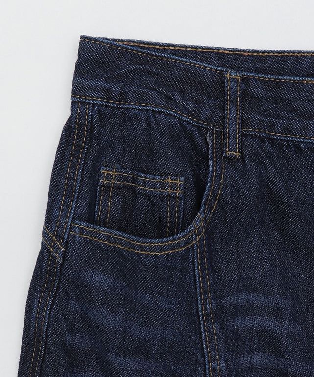 バック刺繍ロゴワイドハーフパンツ