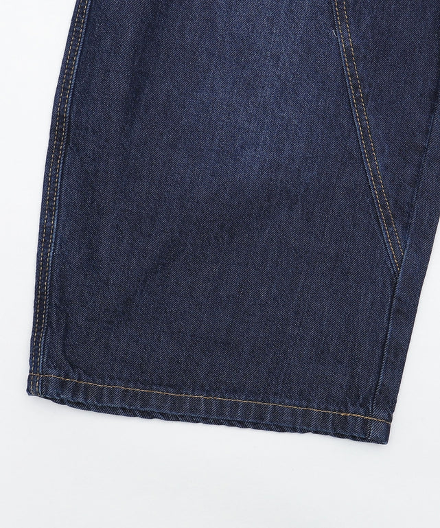 バック刺繍ロゴワイドハーフパンツ