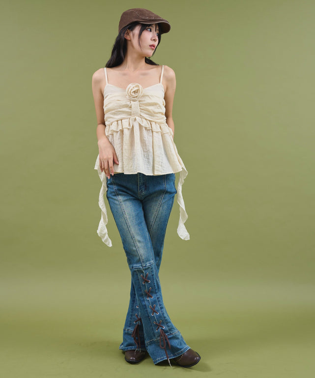 ベージュ モデル：160cm F着用