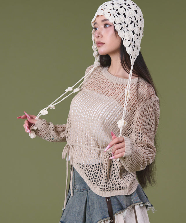 ベージュ モデル：163cm F着用