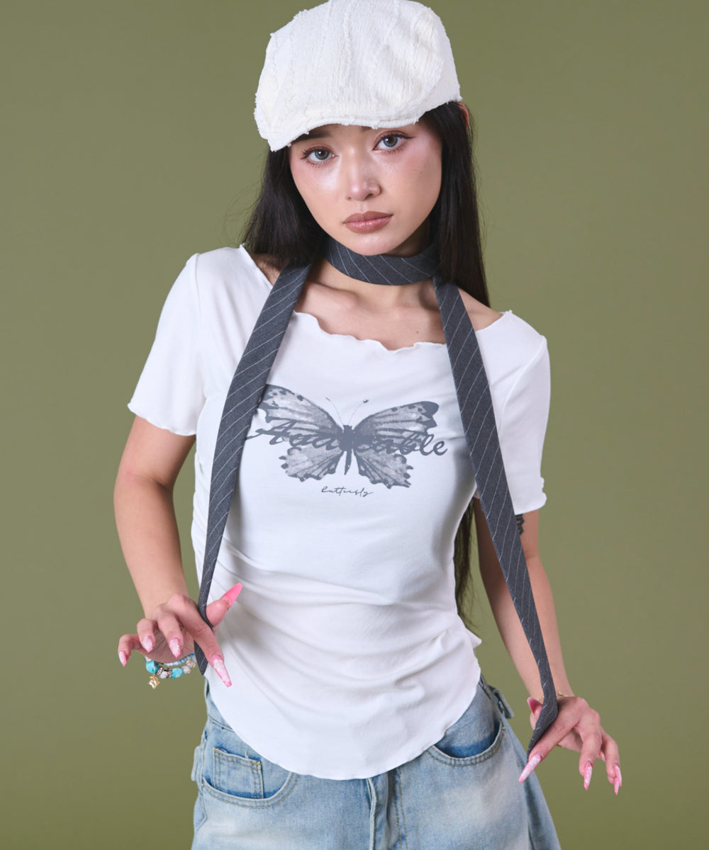 ホワイト モデル：163cm F着用