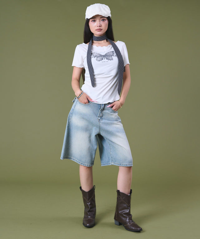 ホワイト モデル：163cm F着用