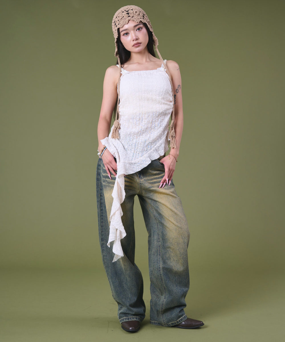 デニム中濃 モデル：163cm S着用