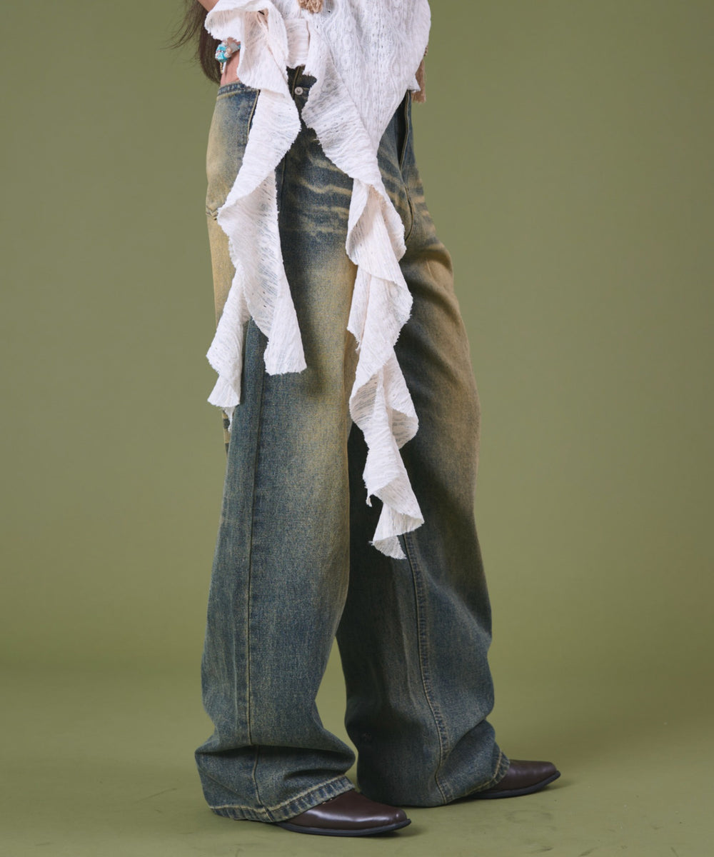 デニム中濃 モデル：163cm S着用