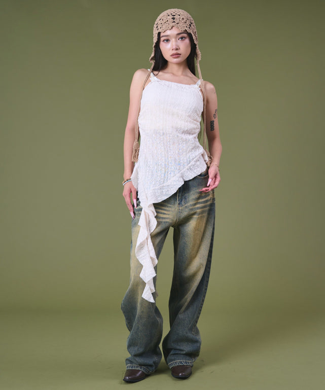 デニム中濃 モデル：163cm S着用