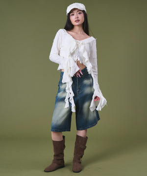 デニム中濃 モデル：163cm S着用