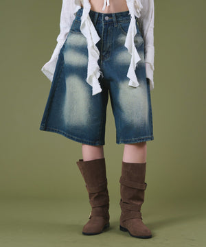 デニム中濃 モデル：163cm S着用