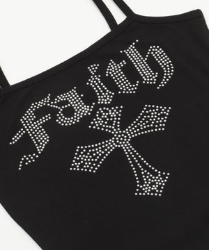 クロスロゴラインストーンキャミ