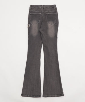 クロススタッズフレアデニム