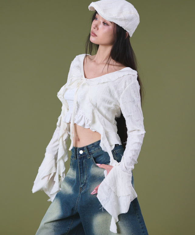 オフホワイト モデル：163cm F着用