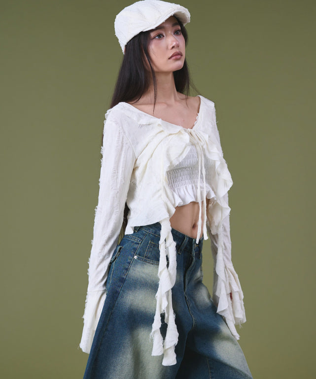 オフホワイト モデル：163cm F着用