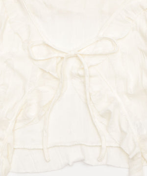 ダメージフリルヘムLSカーデ