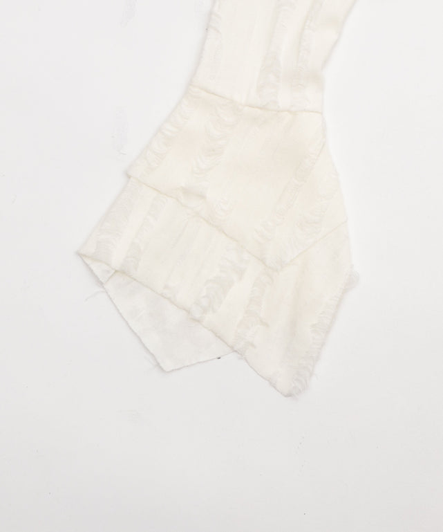 ダメージフリルヘムLSカーデ