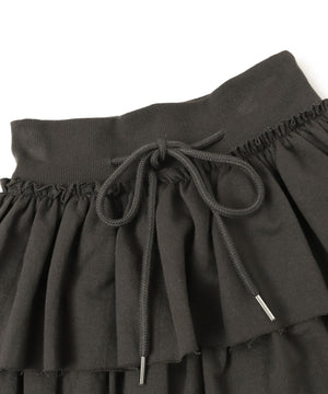 カットオフティアードミニスカパン