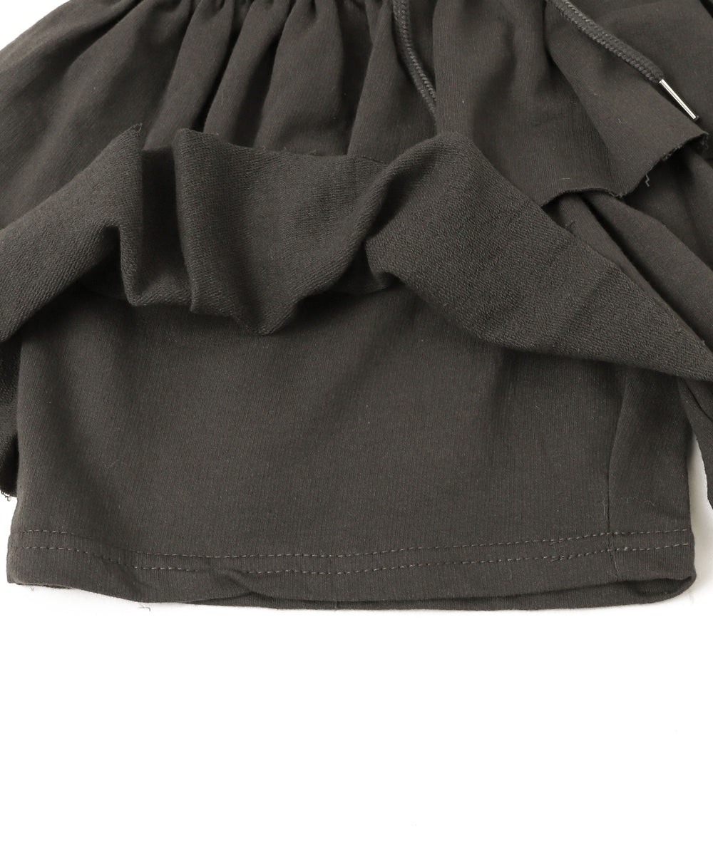 カットオフティアードミニスカパン