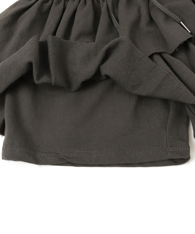 カットオフティアードミニスカパン