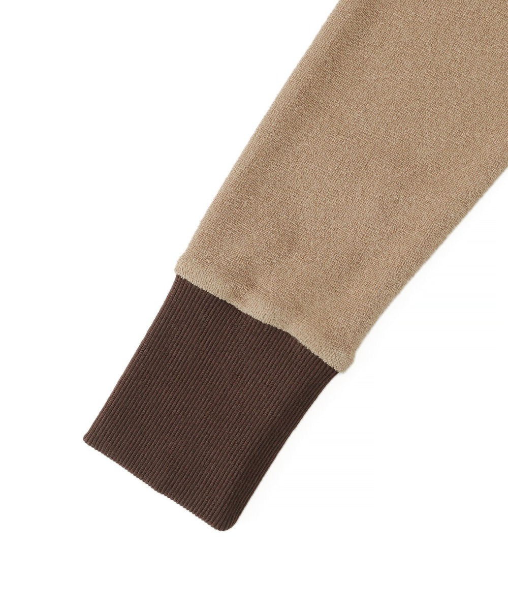 ラメ刺繍ロゴWジップトップ