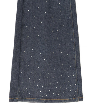 スターポケットラインストーンデニム