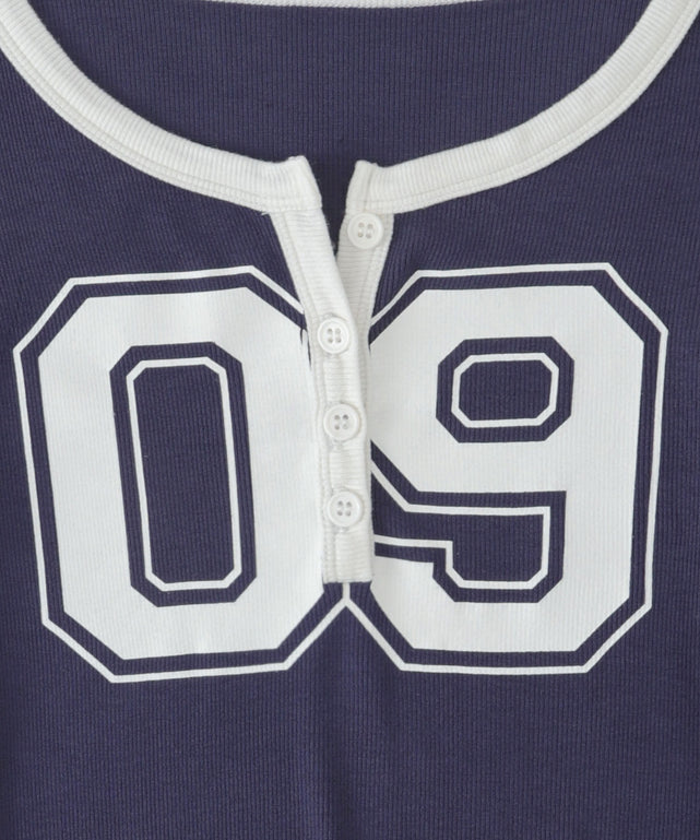 ナンバリングガーターリブトップス